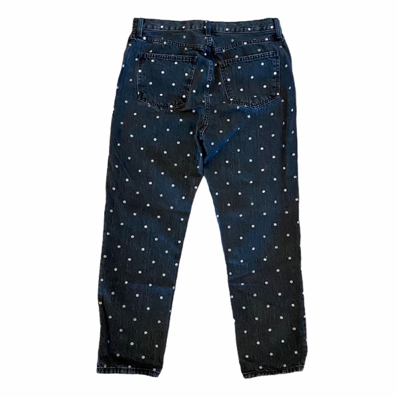 CURRENT ELLIOTT Vintage Crop Black Polka Dot Jeans - Picture 3 of 11